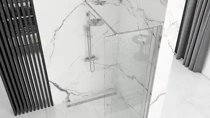 Душевая стенка REA CORTIS 120 CHROME раздвижная (REA-K7211)