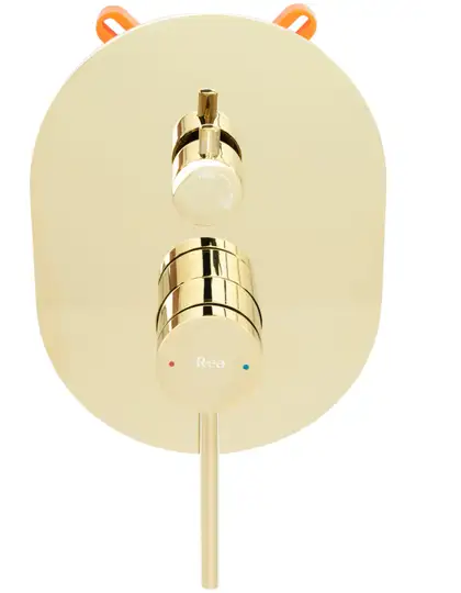 Душевая система REA OVAL GOLD + BOX скрытого монтажа (REA-P8466) Душевая система REA OVAL GOLD + BOX скрытого монтажа (REA-P8466)