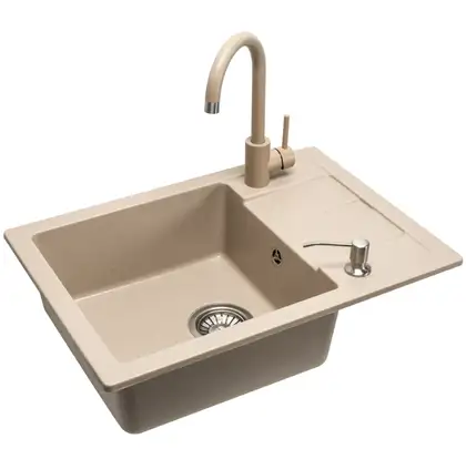 Кухонна мийка REA NILS BEIGE набір 5в1 (ZLE-00102) Кухонна мийка REA NILS BEIGE набір 5в1 (ZLE-00102)