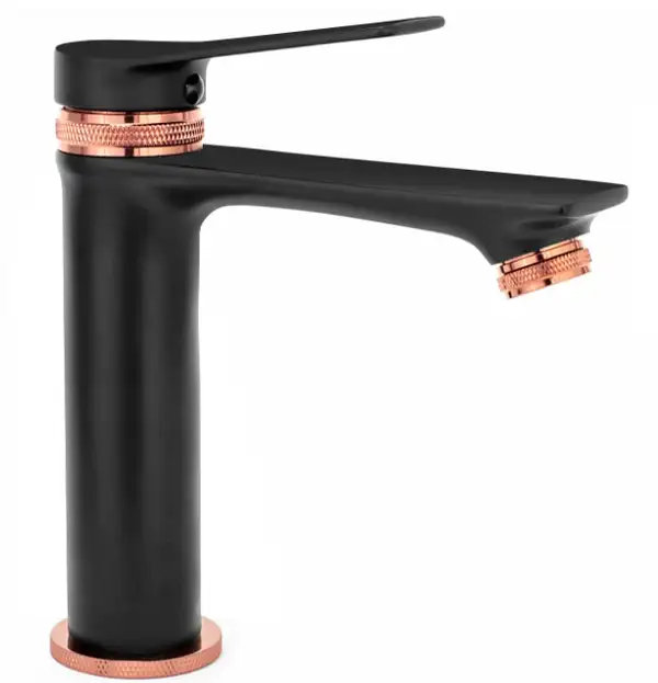 Смеситель для раковины (умывальника) REA VIRAL BLACK ROSE GOLD низкий (REA-B2025) Смеситель для раковины (умывальника) REA VIRAL BLACK ROSE GOLD низкий (REA-B2025)