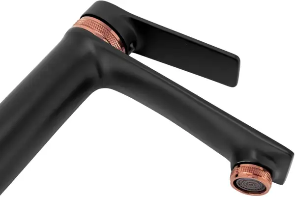 Смеситель для раковины (умывальника) REA VIRAL BLACK ROSE GOLD низкий (REA-B2025) Смеситель для раковины (умывальника) REA VIRAL BLACK ROSE GOLD низкий (REA-B2025)