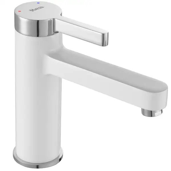 Смеситель для раковины (умывальника) REA POLO WHITE CHROME низкий (REA-B9941)