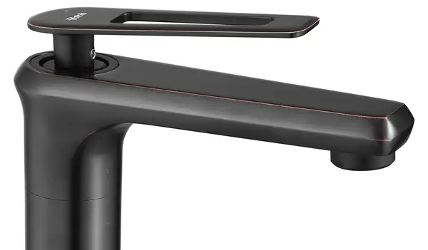 Змішувач для раковини (умивальника) REA BLADE OLD BLACK чорний низький (REA-B9973)