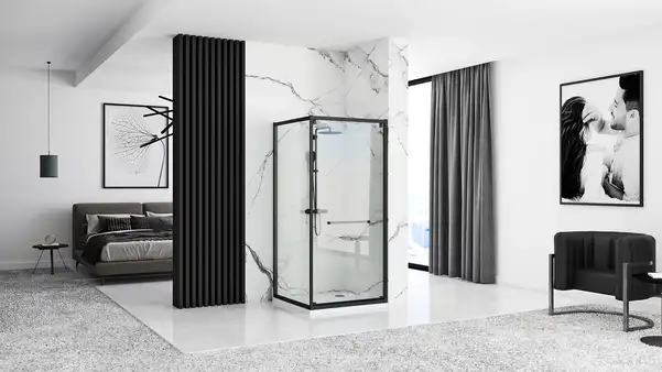 Душевая кабина REA SPACE IN BLACK 80х100 (REA-K8882)