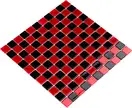 КОТТО КЕРАМІКА Мозаїка GM 4003 CC black/red m 300 х 300 х 4 ( 25 х 25 ) Кераміка Лео , Україна (GM 425003)