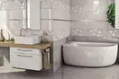Плитка стінова Sabuni Grey 25x60 код 7249 Ceramika Color (5906340497249)