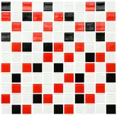 Мозаїка GM 4007 C3 Black-Red M-White 300x300x4 Котто Кераміка (GM 425007)