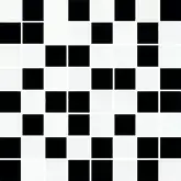 Мозаїка Чорно-біла 25x25 код 4439 Ceramika Color (5900652634439)