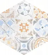 Плитка підлогова Heksagon Flamenco Світло-сірий Patchwork NAT 28x33 код 6448 Nowa Gala (L-LCD-FLM12-28X033-075-N-1-1)