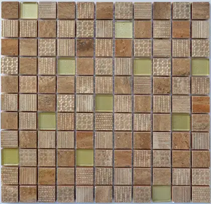 KOTTO Мозаїка СМ 3040 С2 Brown-Gold 300x300x9 Котто Кераміка (СМ 325040)