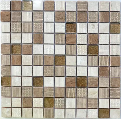 Мозаїка СМ 3044 С3 Beige-Brown-Brown Gold 300x300x9 Котто Кераміка (СМ 325044) Мозаїка СМ 3044 С3 Beige-Brown-Brown Gold 300x300x9 Котто Кераміка (СМ 325044)