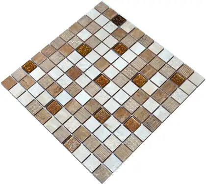 Мозаїка СМ 3044 С3 Beige-Brown-Brown Gold 300x300x9 Котто Кераміка (СМ 325044) Мозаїка СМ 3044 С3 Beige-Brown-Brown Gold 300x300x9 Котто Кераміка (СМ 325044)