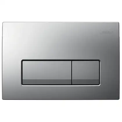 Geberit DELTA 51 смывная клавиша, двойной смыв, пластик, хром глянец (115.105.21.1)