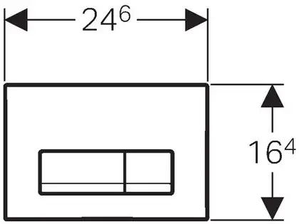 Geberit DELTA 51 смывная клавиша, двойной смыв, пластик, хром матовый (115.105.46.1)