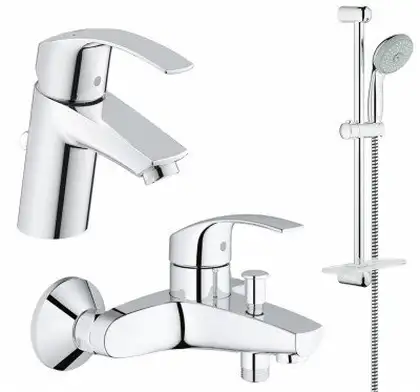 Набір змішувачів для ванни 3 в 1 Eurosmart (123238), Grohe Набір змішувачів для ванни 3 в 1 Eurosmart (123238), Grohe