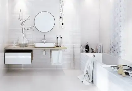 OPOCZNO Плитка підлогова Stripes White 42x42 код 0715 Опочно (TGGZ1018091892)