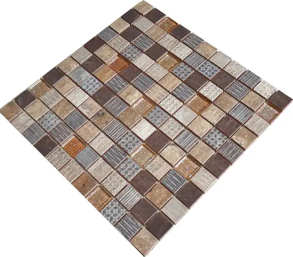 Мозаїка СМ 3045 С3 Brown-Ebony-Beige Silver 300x300x9 Котто Кераміка (СМ 325045)
