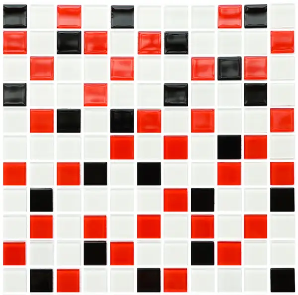 Мозаїка GM 4007 C3 Black-Red M-White 300x300x4 Котто Кераміка (GM 425007)