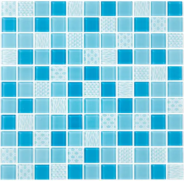 КОТТО КЕРАМІКА Мозаїка GM 4051C3 Blue d/Blue m/Structure  300 х 300 х 4   ( 25 х 25 ) Кераміка Лео УКРАЇНА (GM 425051)