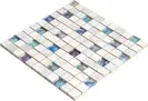 KOTTO Мозаїка CM 3107 C3 Laterizio Griz-Laterizio Bianco-Line Glass 300x300x9 Котто Кераміка (СМ 325107)