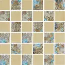 КОТТО КЕРАМІКА Мозаїка скляна GMP 0448029 СC print 34/ral 1014 300x300 (кубик 4,8х4,8) Кераміка Лео УКРАЇНА