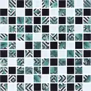 KOTTO Мозаїка скляна GMP 0825021 С3 print 24/white/black 300 x 300 х 8 ( 25 х 25 ) Кераміка Лео УКРАЇНА