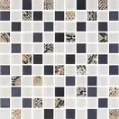 KOTTO Мозаїка скляна GMP 0825036 С3 print 38/black mat/beige w41 300x300 (кубик 2,5х2,5) Кераміка Лео УКРАЇНА