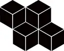 Мозаїка пресована Універсальна Nero Romb Braid 20,5x23,8 код 1856 Ceramika Paradyz (M-P-205X238-1-UNIW.NEROBR)