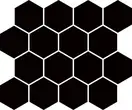 Мозаїка пресована Універсальна Nero Hexagon 22x25,5 код 1917 Ceramika Paradyz (M-P-220X255-1-UNIW.NEHE)