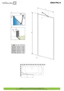Шторка для ванни Idea Black PNJ II 50, RADAWAY (10001050-54-01)