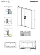 Шторка для ванни Idea PN DWD 160, RADAWAY (10004160-01-01)