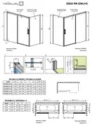 Стінка для ванни нерухома Idea Black PN S 80 L, RADAWAY (10005080-54-01L)
