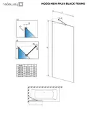 Шторка для ванни Modo New Black PNJ II 80 Frame, RADAWAY (10006080-54-56)