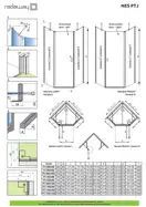 Radaway NES PTJ Душові двері праві, хром (10052000-01-01R)