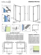 Radaway Essenza Pro KDJ Душевая дверь, хром/прозрачное (10097120-01-01R)