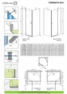 Душова кабіна прямокутна Torrenta KDJ 90 R×80, (32249-01-01NR) RADAWAY (132249-01-01R)