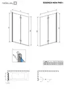 Шторка для ванни Essenza New PND I 100 ліва, RADAWAY (207210-01L)