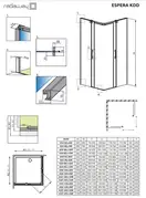 Radaway Espera KDD 90 Правая Душевая дверь, прозрачное стекло (380151-01R)