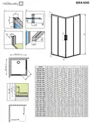 Radaway Idea Black KDD 100 Душевая кабина левая, черная (387062-54-01L)