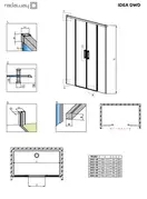 Radaway Idea Black DWD Душові двері 170, чорні (387127-54-01)