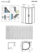 Radaway Idea PDD Душові двері, хром/прозоре (387139-01-01)