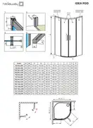 Комплект бокових стінок Idea Black PDD 90L×90R, RADAWAY (387140-54-01)