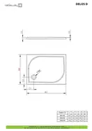 Душовий піддон Delos D 100x75 см, RADAWAY (4D17555-03)