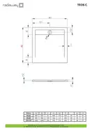 Radaway Teos C Душевой поддон 90x90 см, черный (HTC9090-54)