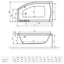 Панель до ванни фронтальна SITERA 150, RADAWAY (OBEX.MG2.15WH)