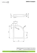 Душовий піддон Siros E Compact 90x80 см лівий, RADAWAY (SBE8917-1L)
