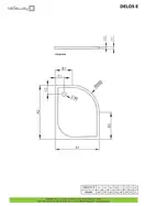 Душовий піддон Delos E 90x80см правий, RADAWAY (SDE8090-01R)
