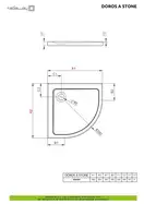 Душовий піддон Doros A Stone Anthracite 90x90 см, RADAWAY (SDRA9090-01-64S)