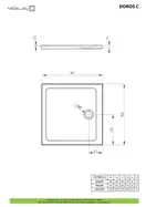Душовий піддон Doros C 80x80 см, RADAWAY (SDRC8080-01)