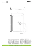Radaway Doros D Душовий піддон 100x90 см, білий (SDRD1090-01)